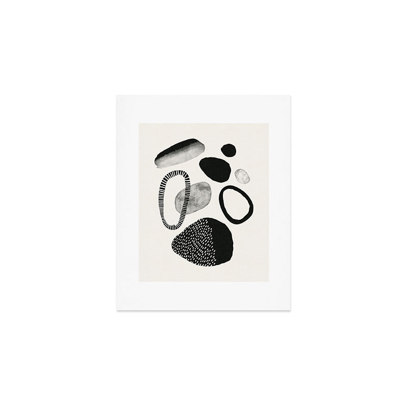 Monochrome Abstract Shapes #1  Art Print Gallery Image 1