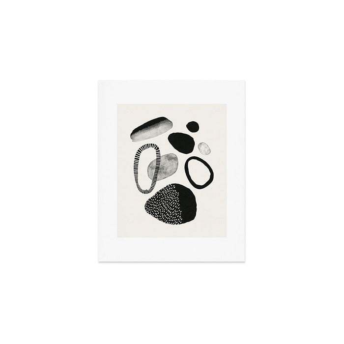 Monochrome Abstract Shapes #1  Art Print Gallery Image 1