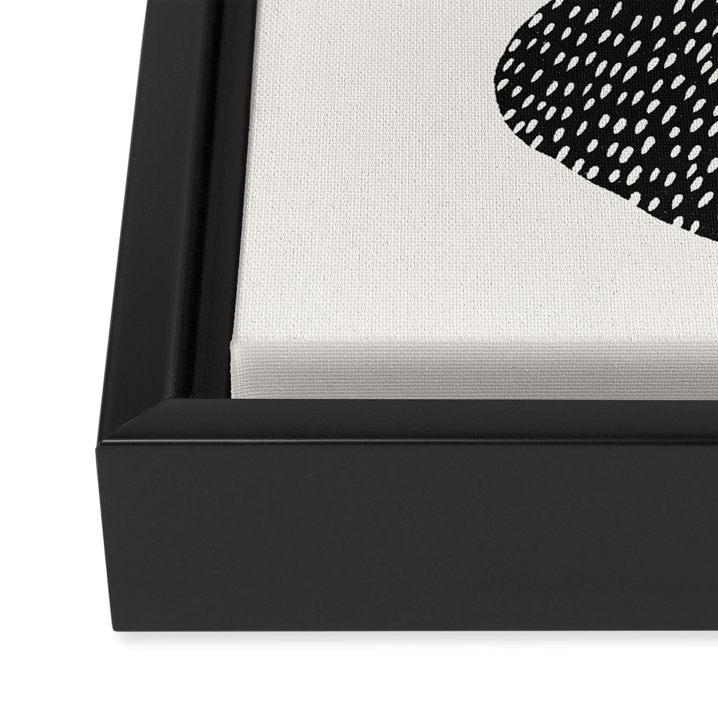 Monochrome Abstract Shapes #1  Framed Canvas Print Gallery Image 3