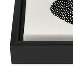 Monochrome Abstract Shapes #1  Framed Canvas Print Gallery Image 3