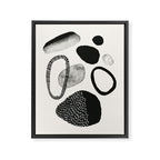 Monochrome Abstract Shapes #1  Framed Canvas Print Gallery Image 6