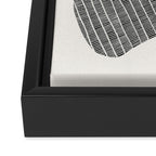 Monochrome Abstract Shapes #2 Framed Canvas Print Gallery Image 3