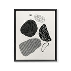 Monochrome Abstract Shapes #2 Framed Canvas Print Gallery Image 6