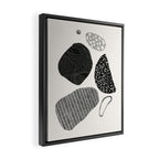 Monochrome Abstract Shapes #2 Framed Canvas Print Gallery Image 2