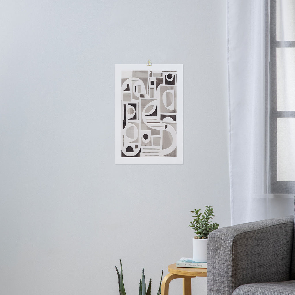 Monochrome Collage Art Print Gallery Image 3