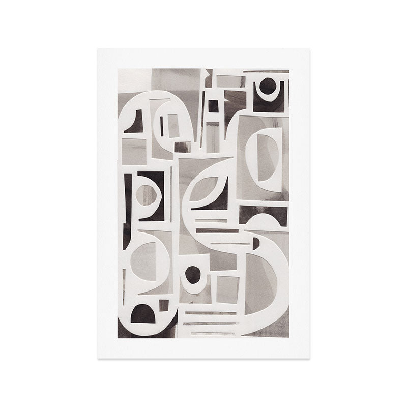 Monochrome Collage Art Print Gallery Image 1