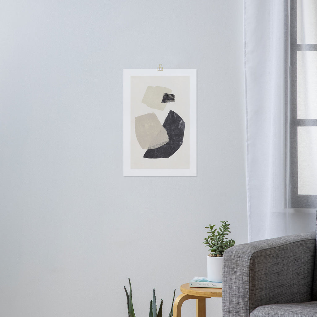 Monochrome Shapes #1 Art Print Gallery Image 3