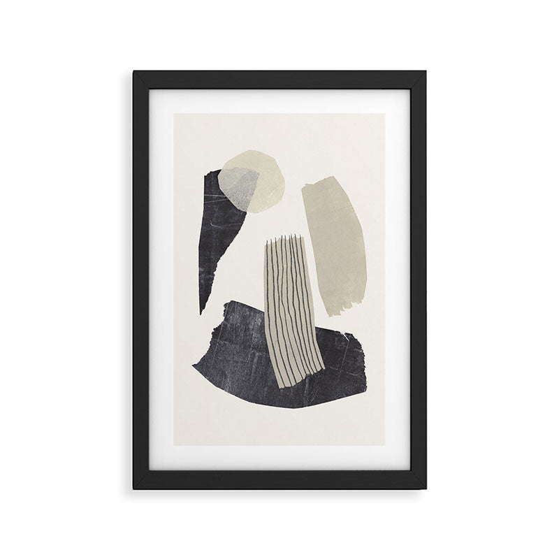 Monochrome Shapes #2 Framed Art Print Gallery Image 2