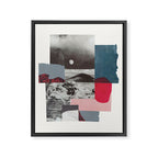 Mountains / Paper Collage Framed Canvas Print Gallery Image 6