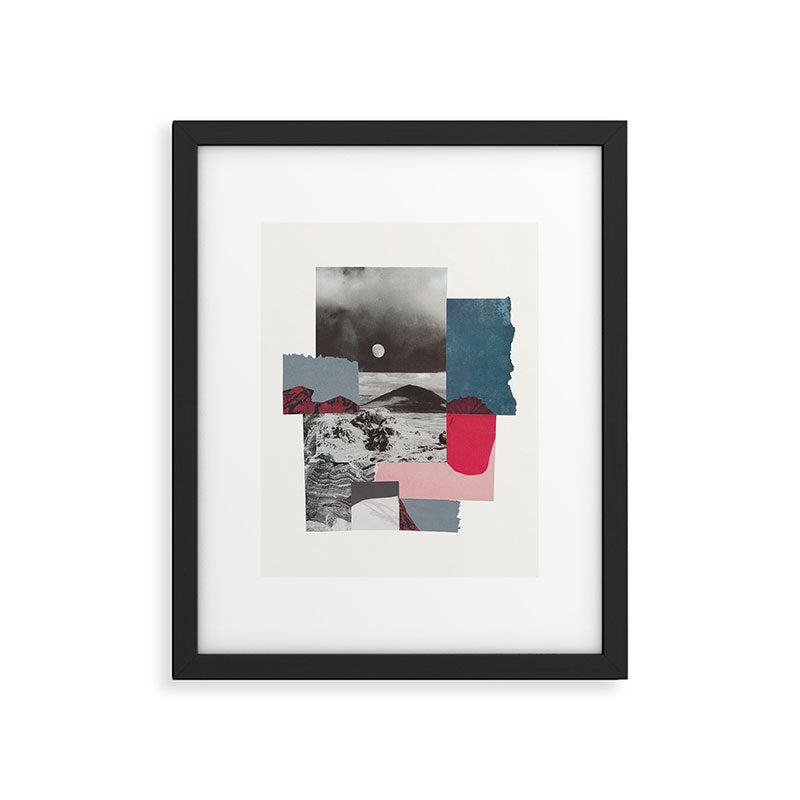 Mountains / Paper Collage Framed Art Print Gallery Image 5