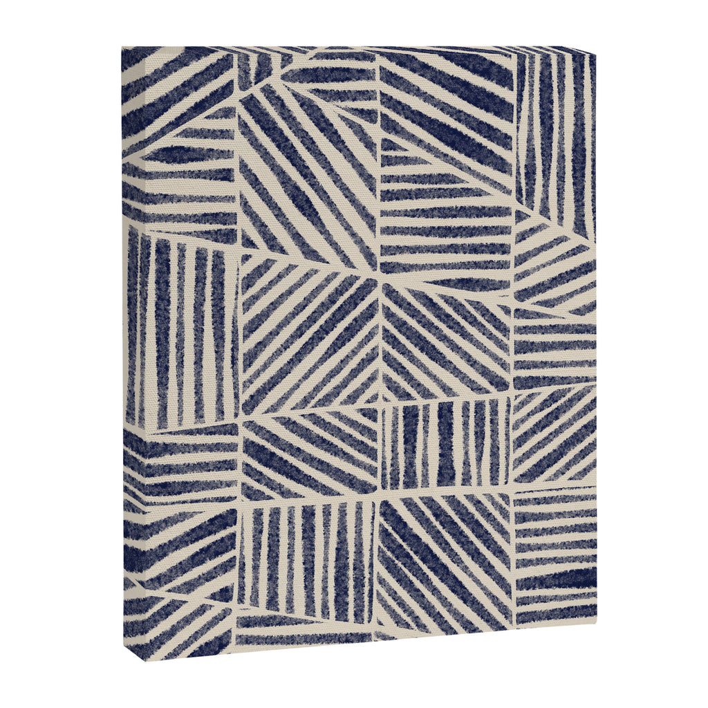 Navy Blue Striped Pattern #1 Canvas Print Gallery Image 8