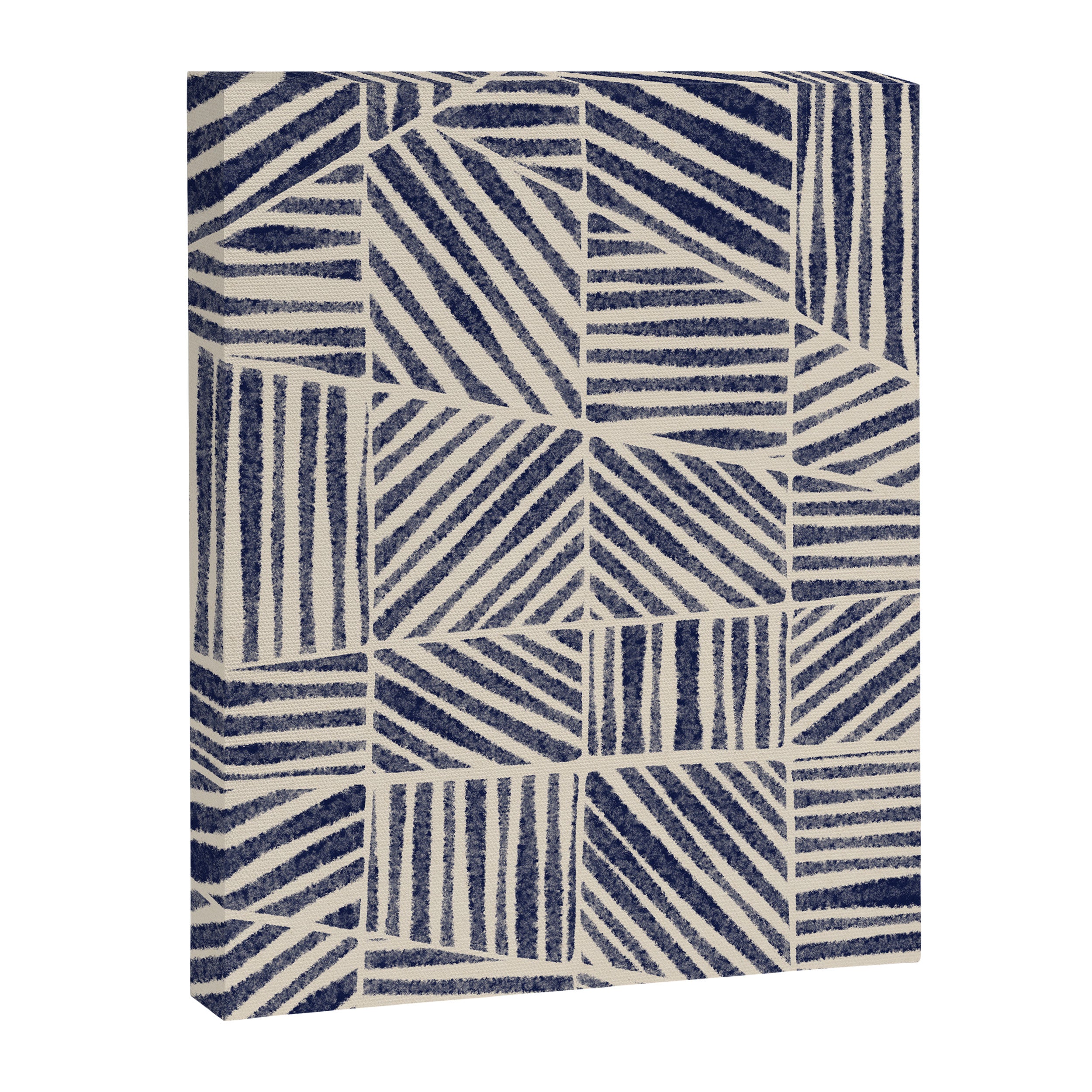 Navy Blue Striped Pattern #1 Canvas Print Gallery Image 8