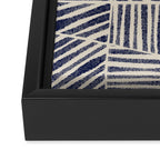 Navy Blue Striped Pattern #1 Framed Canvas Print Gallery Image 3