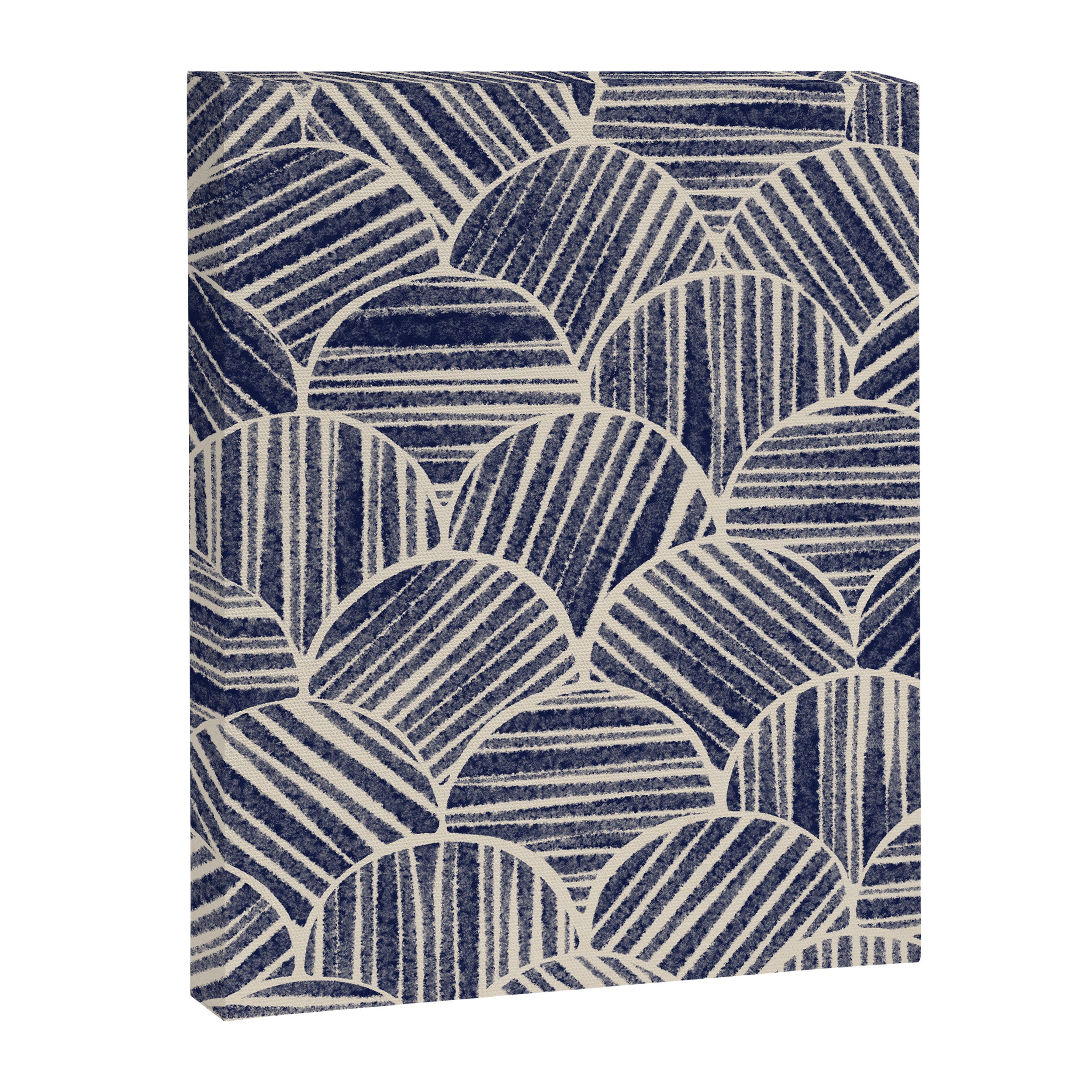 Navy Blue Striped Pattern #2 Canvas Print Gallery Image 8