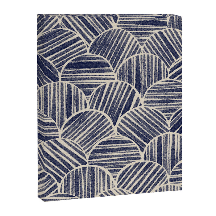 Navy Blue Striped Pattern #2 Canvas Print Gallery Image 1