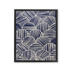 Navy Blue Striped Pattern #2 Framed Canvas Print Gallery Image 8