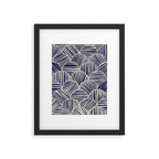 Navy Blue Striped Pattern #2 Framed Art Print Gallery Image 6