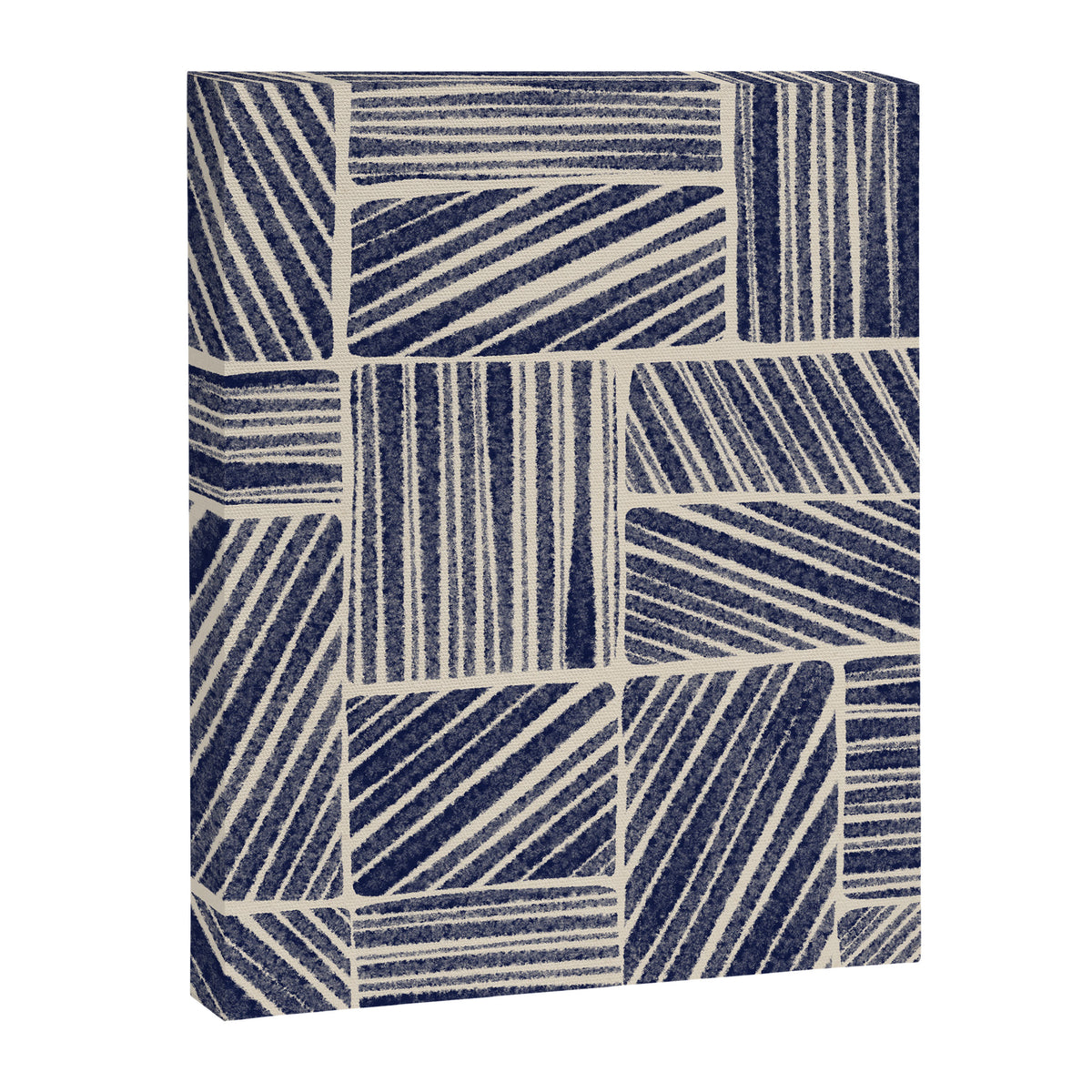 Navy Blue Striped Pattern #3 Canvas Print Gallery Image 6