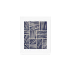 Navy Blue Striped Pattern #3 Art Print Gallery Image 1