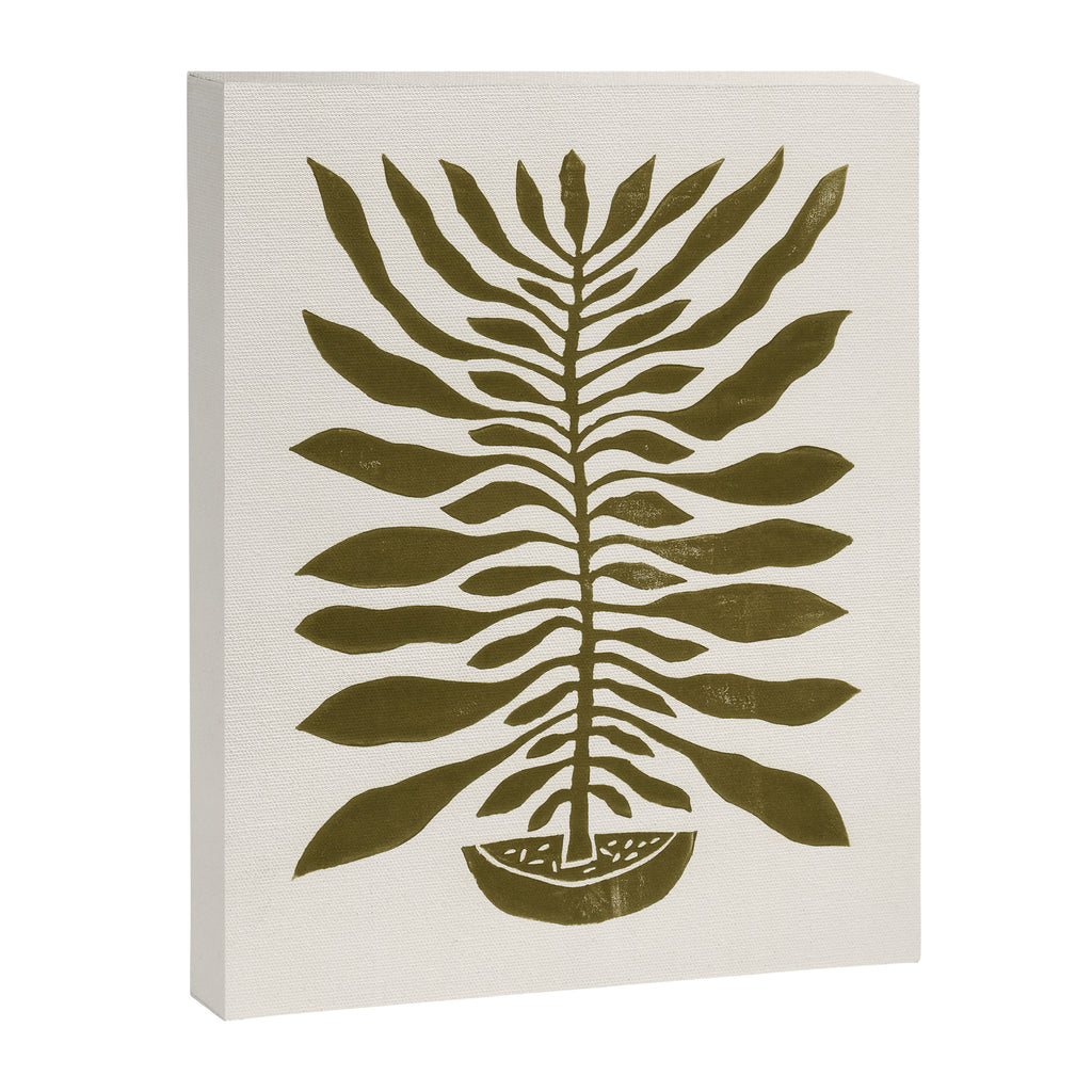 ne Hundred-Leaved Plant #22 / Lino Print Canvas Print Gallery Image 6