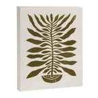 ne Hundred-Leaved Plant #22 / Lino Print Canvas Print Gallery Image 6