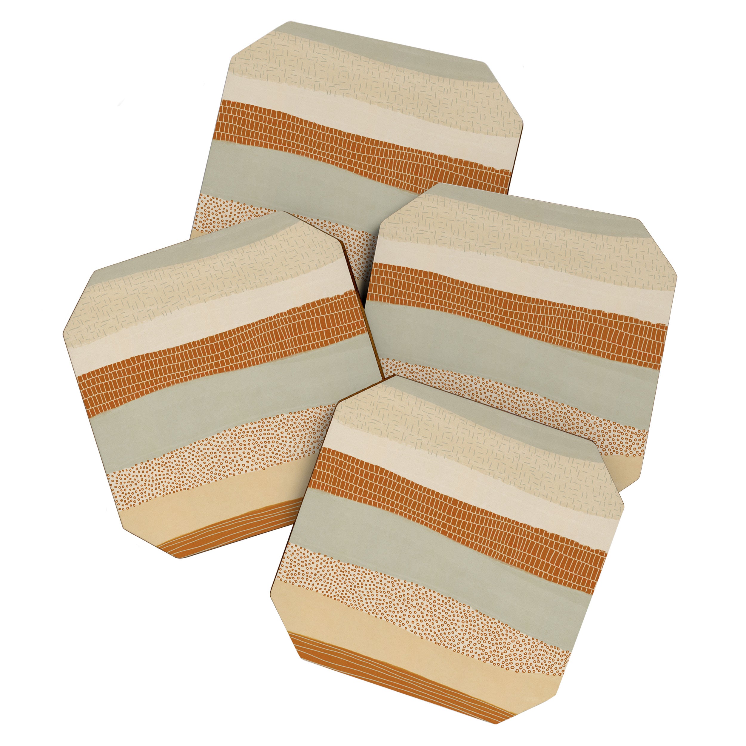 Neutral Abstract Pattern #5 Coaster Gallery Image 1