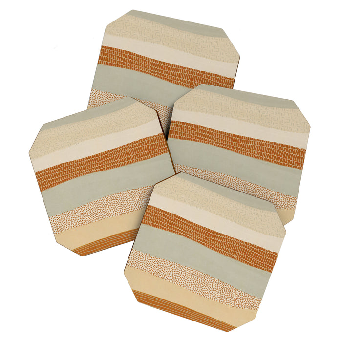 Neutral Abstract Pattern #5 Coaster Gallery Image 1