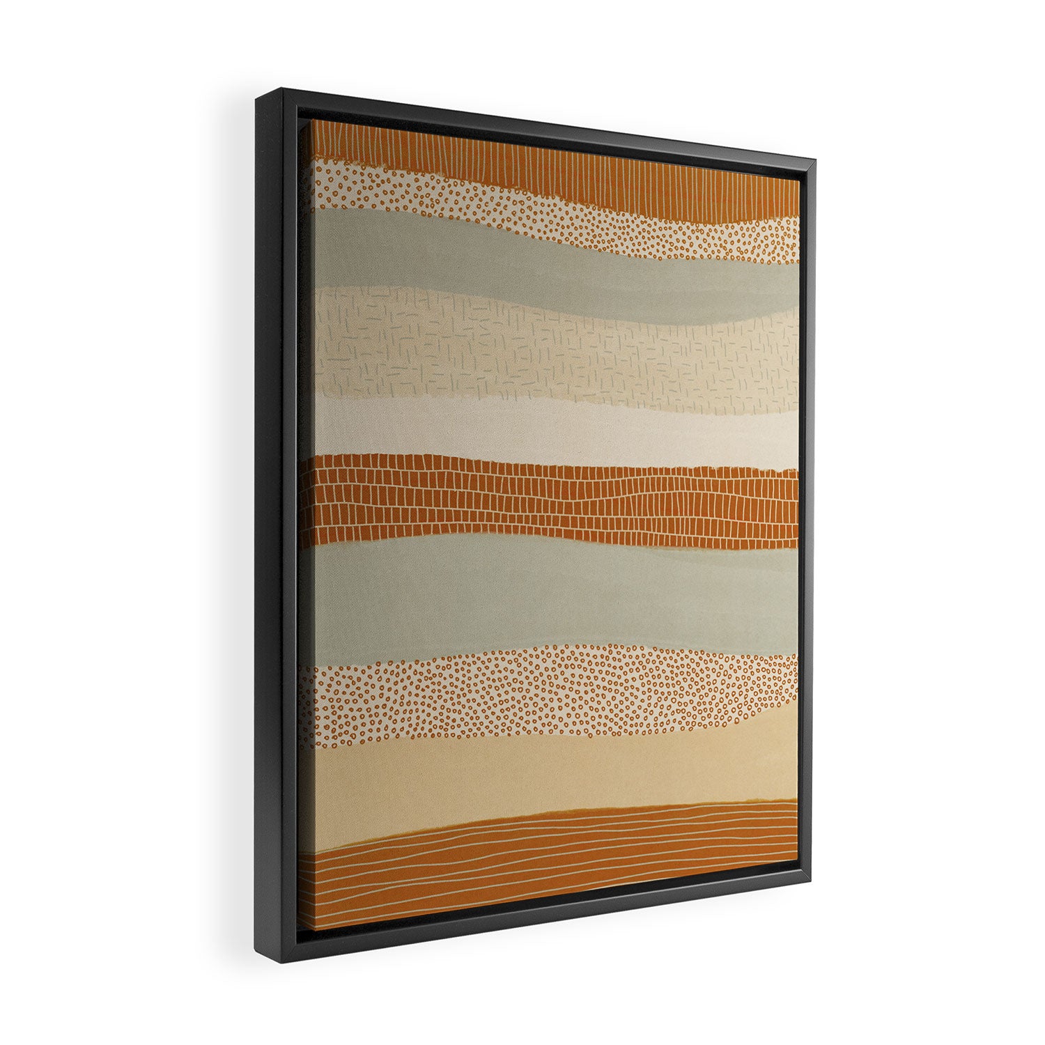 Neutral Abstract Pattern #5 Framed Canvas Print Gallery Image 2