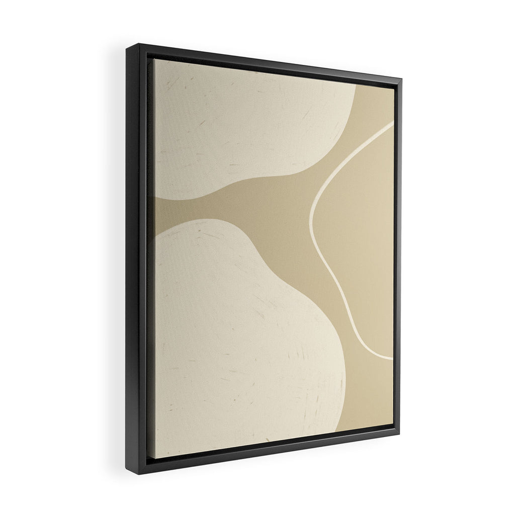 Neutral Shapes #1 Framed Canvas Print Gallery Image 2