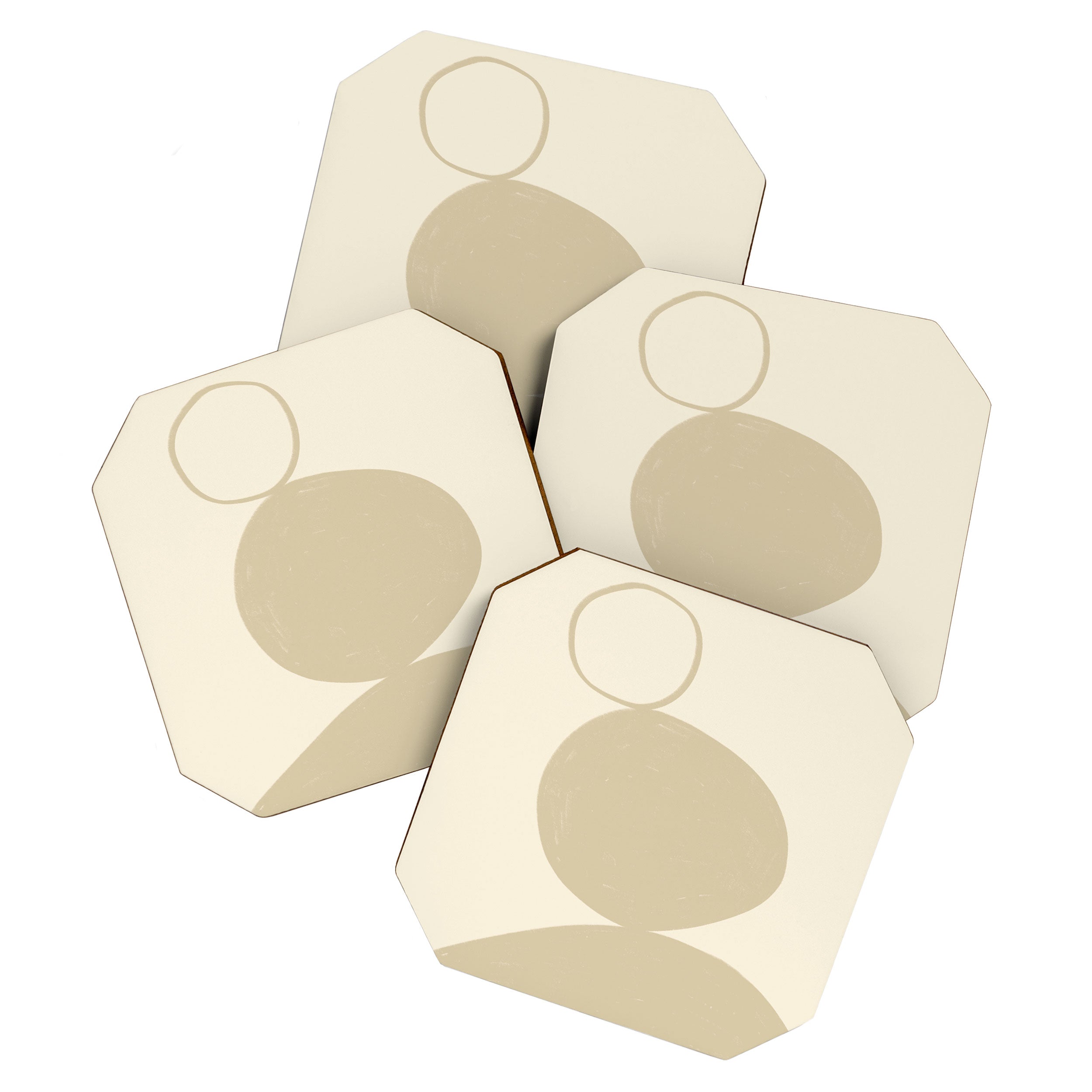 Neutral Shapes #2 Coaster Gallery Image 1