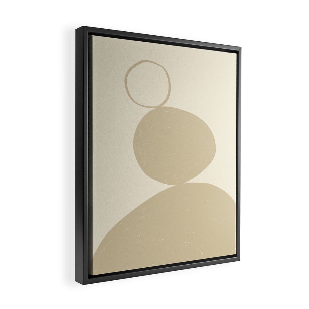 Neutral Shapes #2 Framed Canvas Print Gallery Image 2