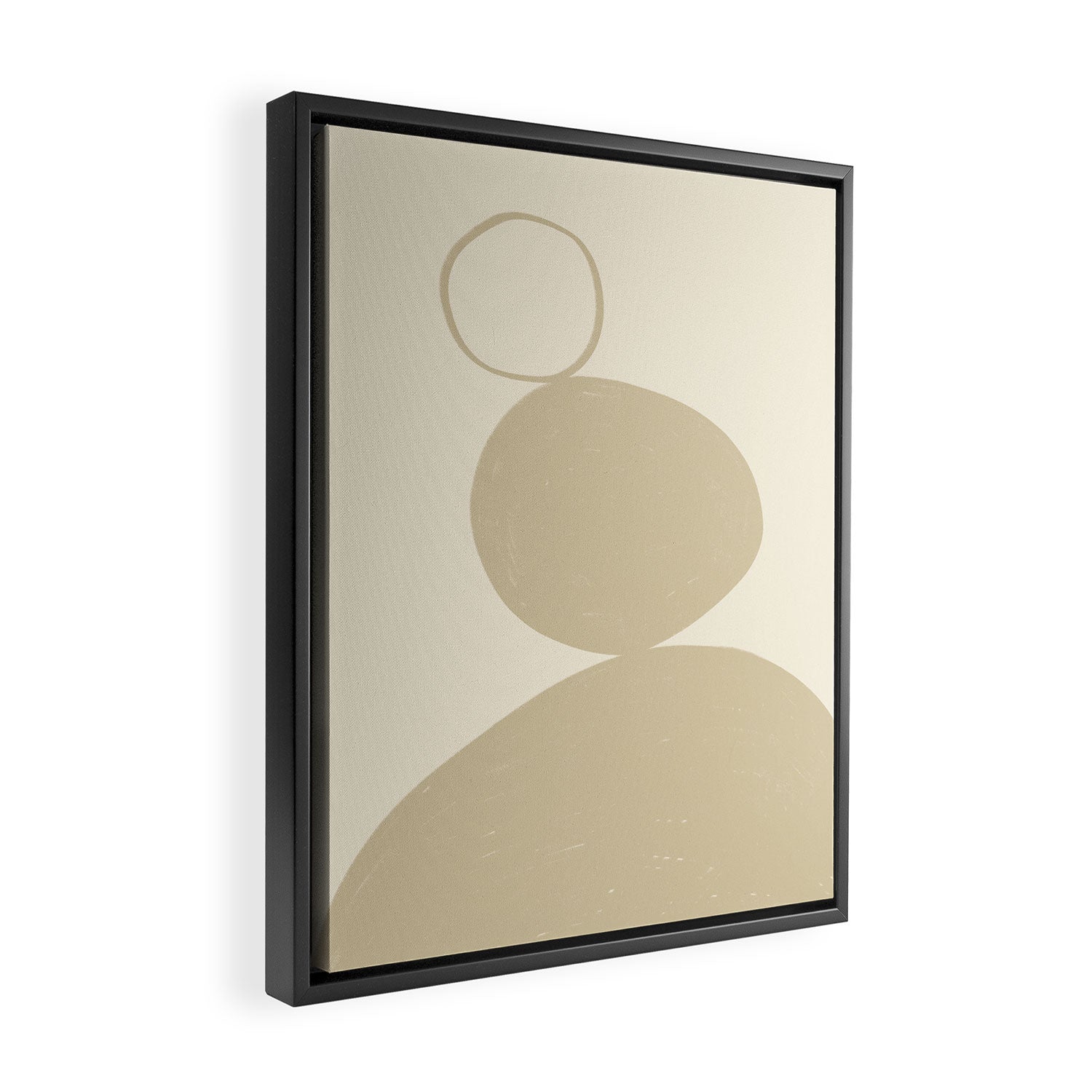 Neutral Shapes #2 Framed Canvas Print Gallery Image 2