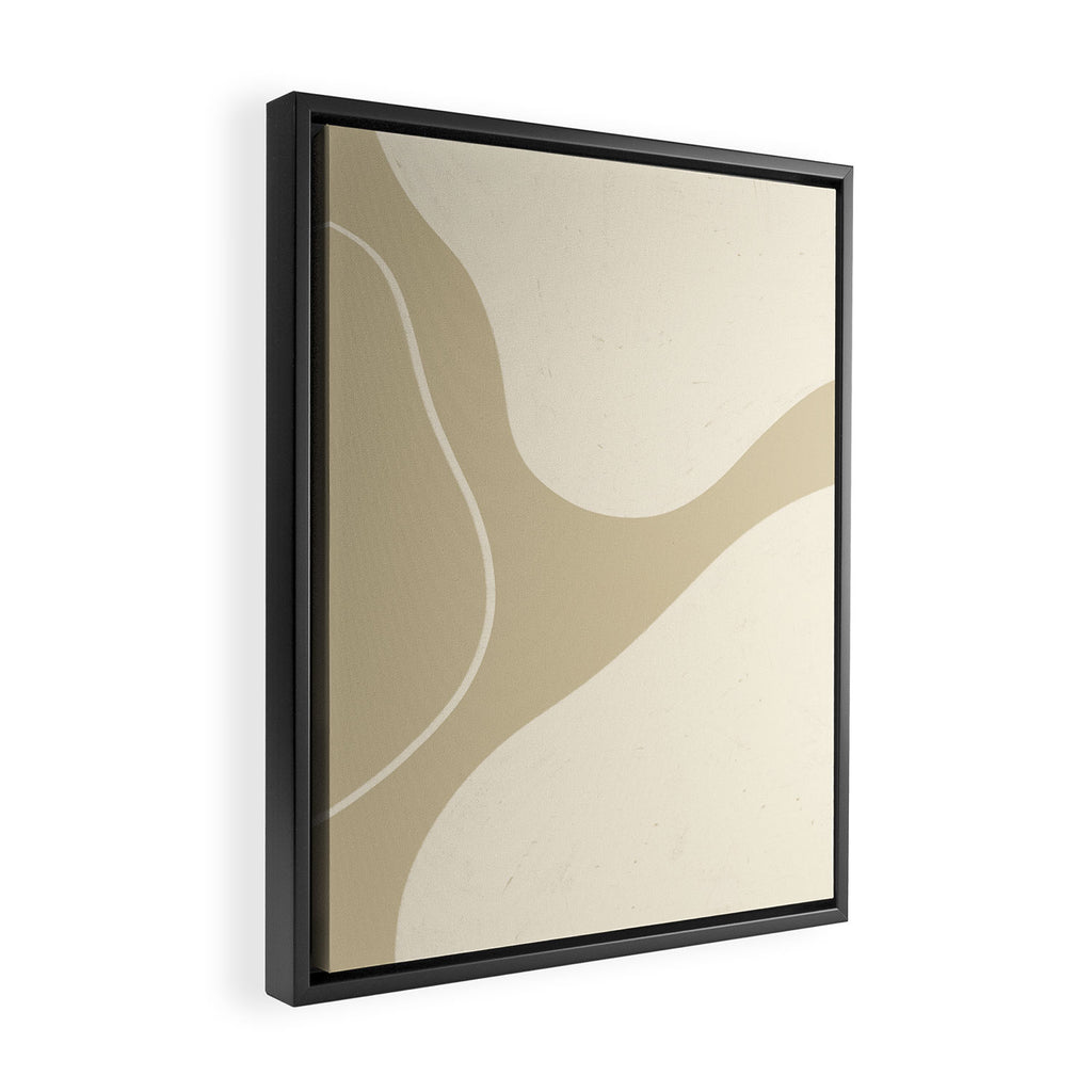 Neutral Shapes #3 Framed Canvas Print Gallery Image 2