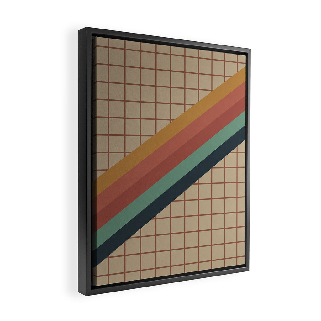 Old Video Cassette Palette Framed Canvas Print Gallery Image 2