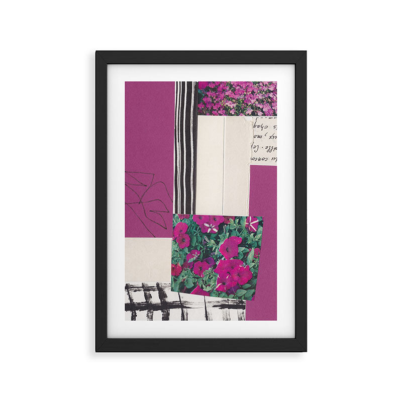 One Color Collection / Dark Fuchsia Framed Art Print Gallery Image 2