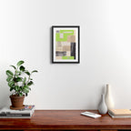 One Color Collection / Light Green Framed Art Print Gallery Image 2
