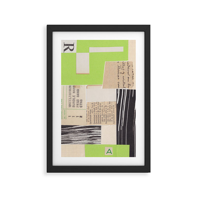 One Color Collection / Light Green Framed Art Print Gallery Image 2