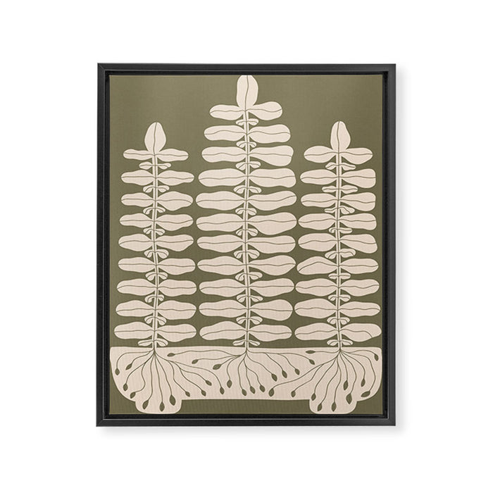 One Hundred-Leaved Plant #22 Framed Canvas Print Gallery Image 1