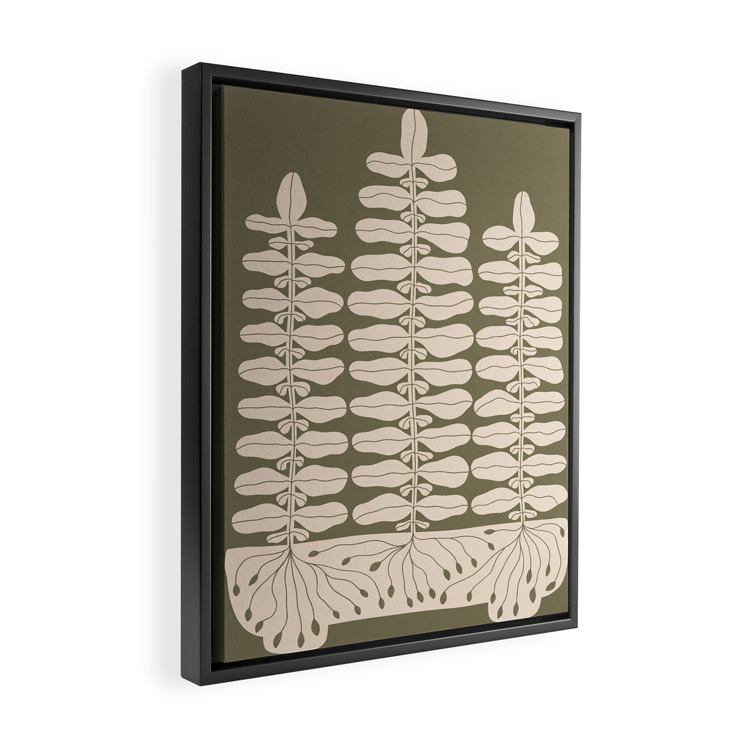 One Hundred-Leaved Plant #22 Framed Canvas Print Gallery Image 2