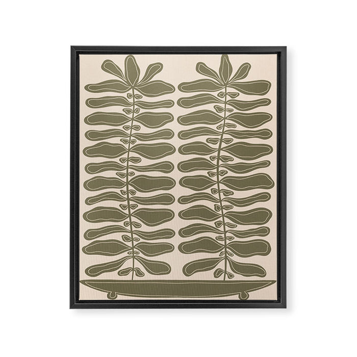 One Hundred-Leaved Plant #23 Framed Canvas Print Gallery Image 1