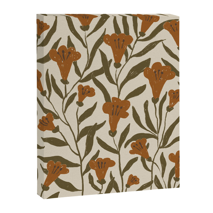 Orange Bellflowers Canvas Print Gallery Image 1