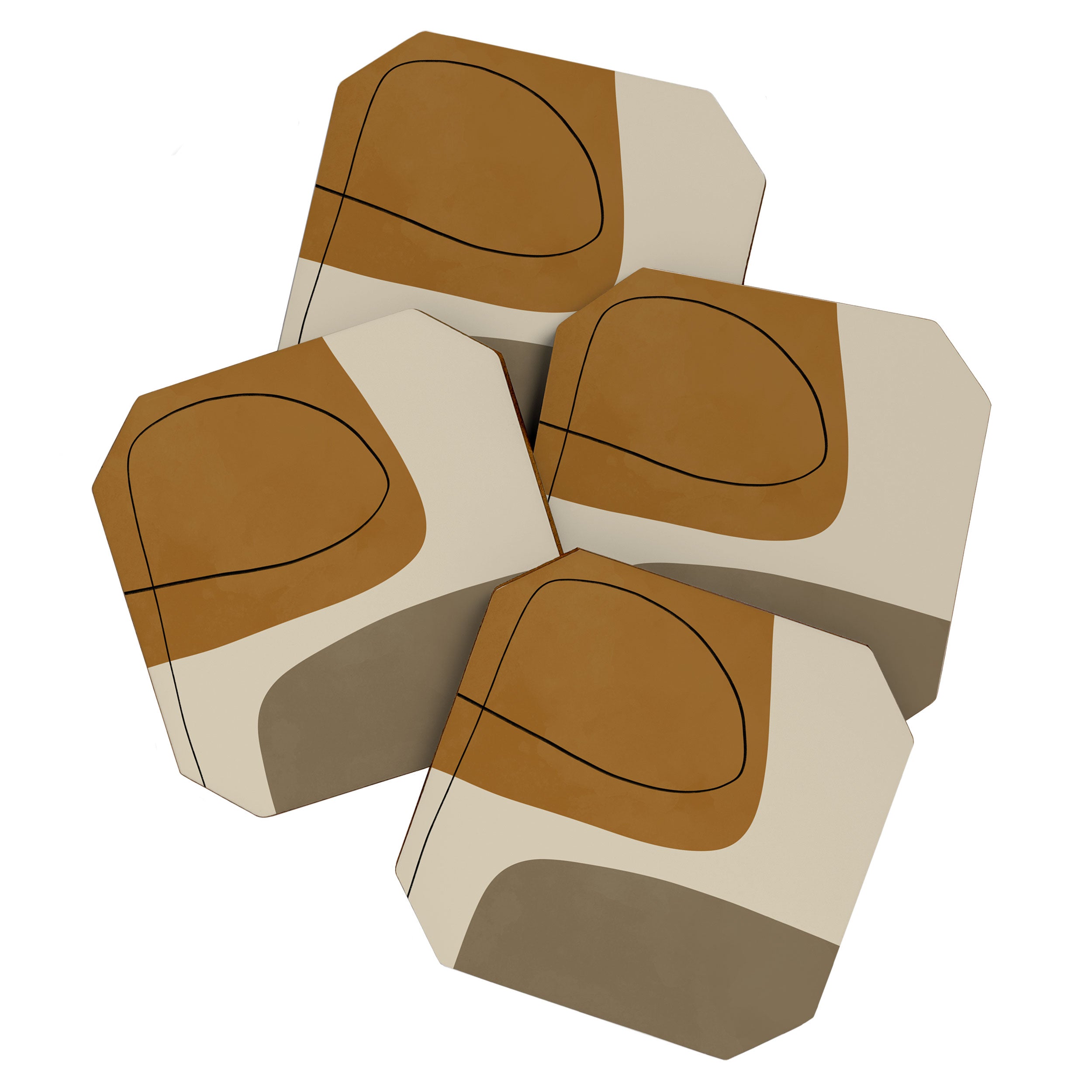 Organic Abstract Shapes #1 Coaster Gallery Image 1
