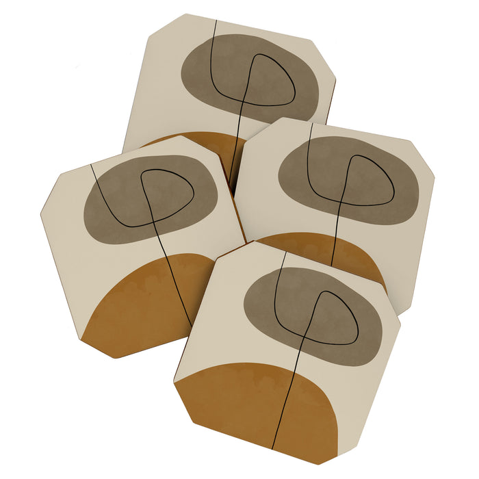 Organic Abstract Shapes #2 Coaster Gallery Image 1