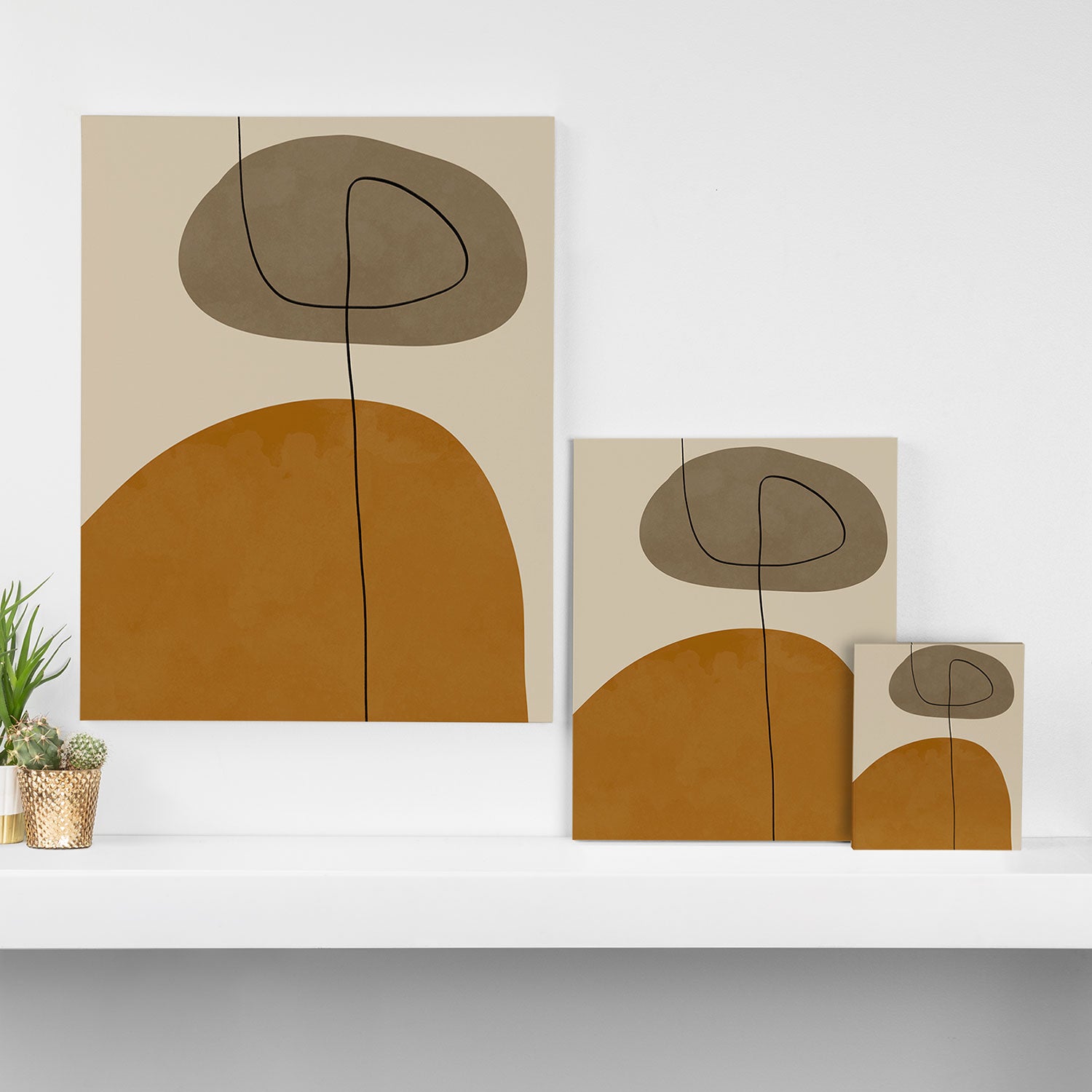 Organic Abstract Shapes #3 Canvas Print Gallery Image 3