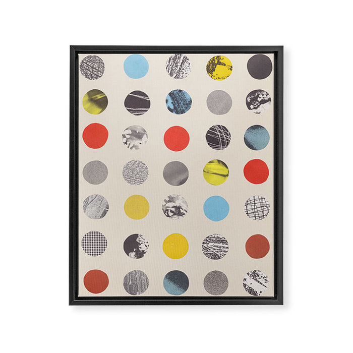 Paper Pattern / Circles Framed Canvas Print Gallery Image 1