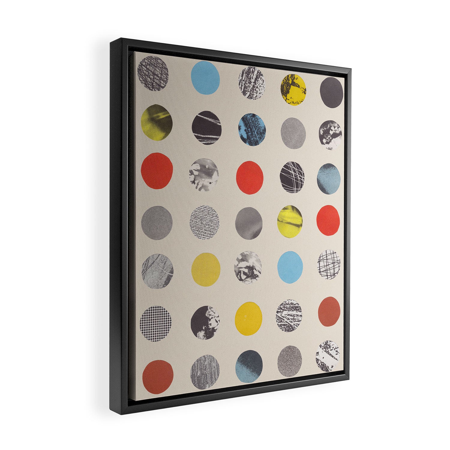 Paper Pattern / Circles Framed Canvas Print Gallery Image 2