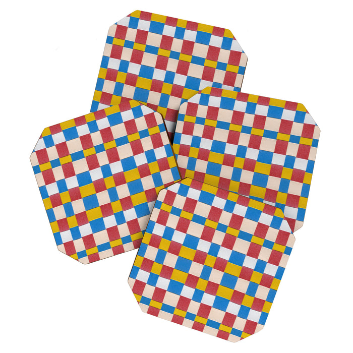 Paper Weaving Pattern #2 Coaster Gallery Image 1