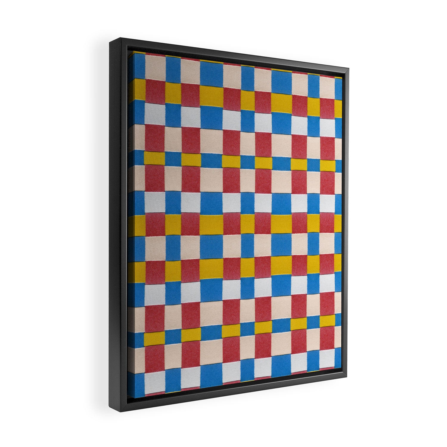 Paper Weaving Pattern #2 Framed Canvas Print Gallery Image 2