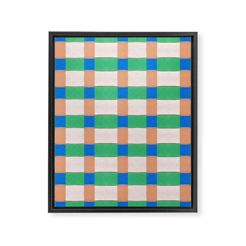 Paper Weaving Pattern #3 Framed Canvas Print Gallery Image 6