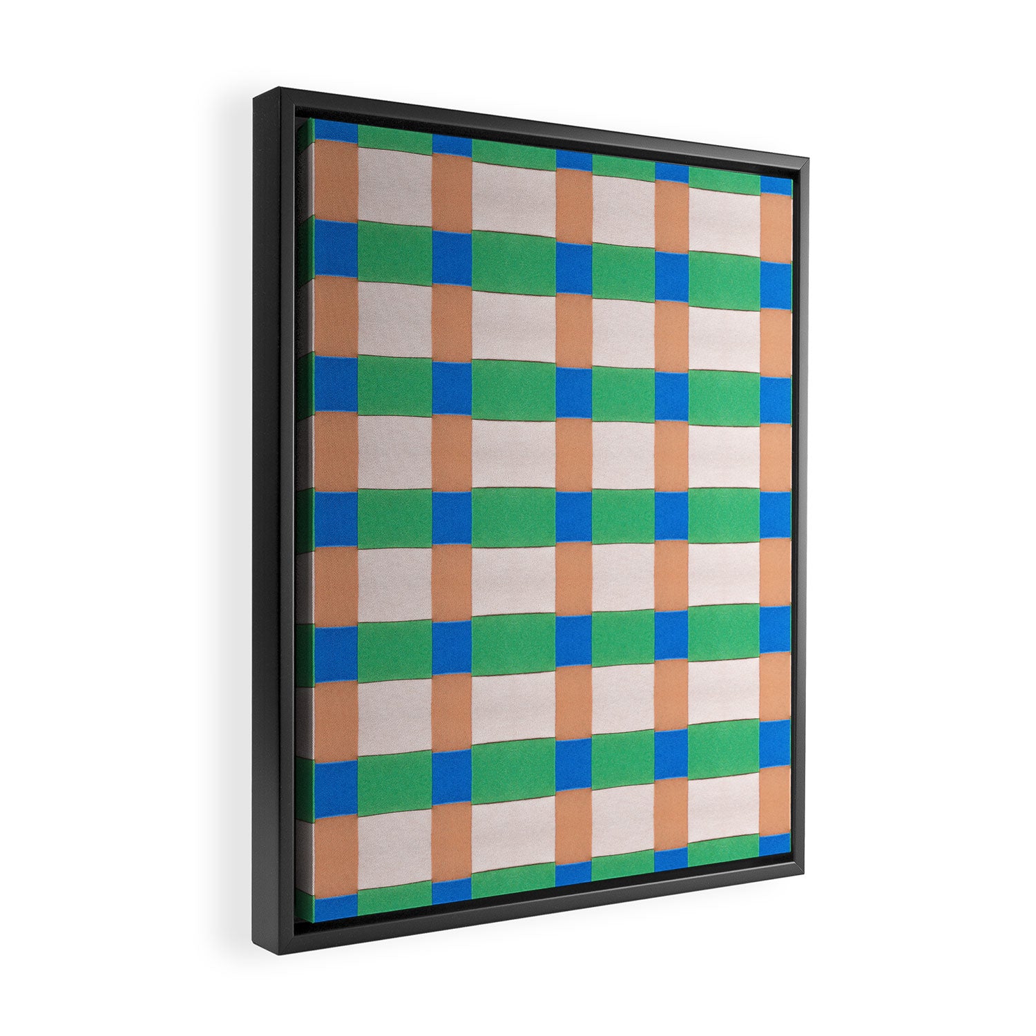 Paper Weaving Pattern #3 Framed Canvas Print Gallery Image 2
